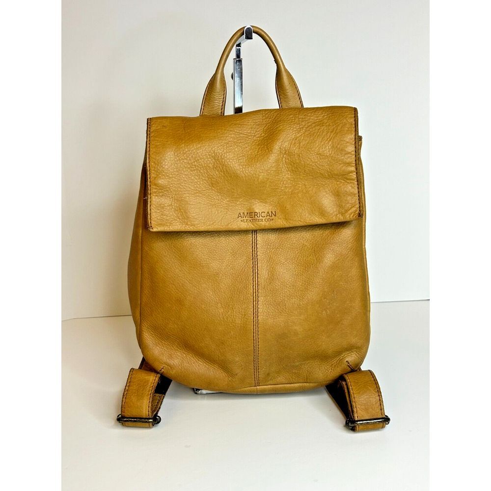 American Leather Company Women's Backpack -‎ Camel  Soft High Quality Leather